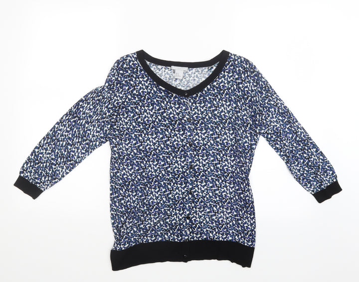 H&M Womens Black Polka Dot  Cardigan Jumper Size M