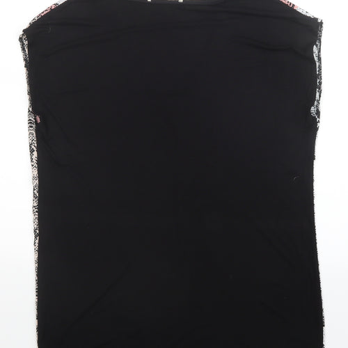 George Womens Black Geometric  Basic Blouse Size 12