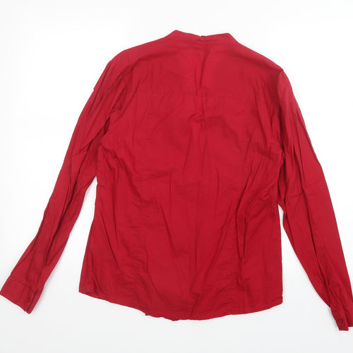 Debenhams Womens Red   Basic Button-Up Size 12  - String tie around back has been removed