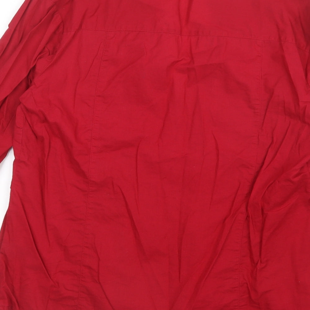 Debenhams Womens Red   Basic Button-Up Size 12  - String tie around back has been removed