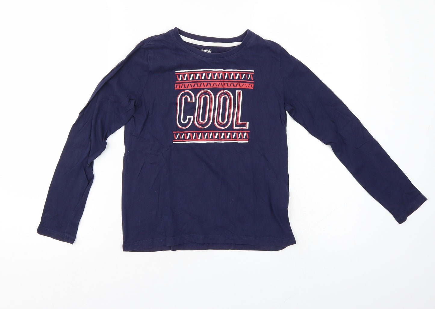 Dude Pepperts Boys Blue   Basic T-Shirt Size 8-9 Years
