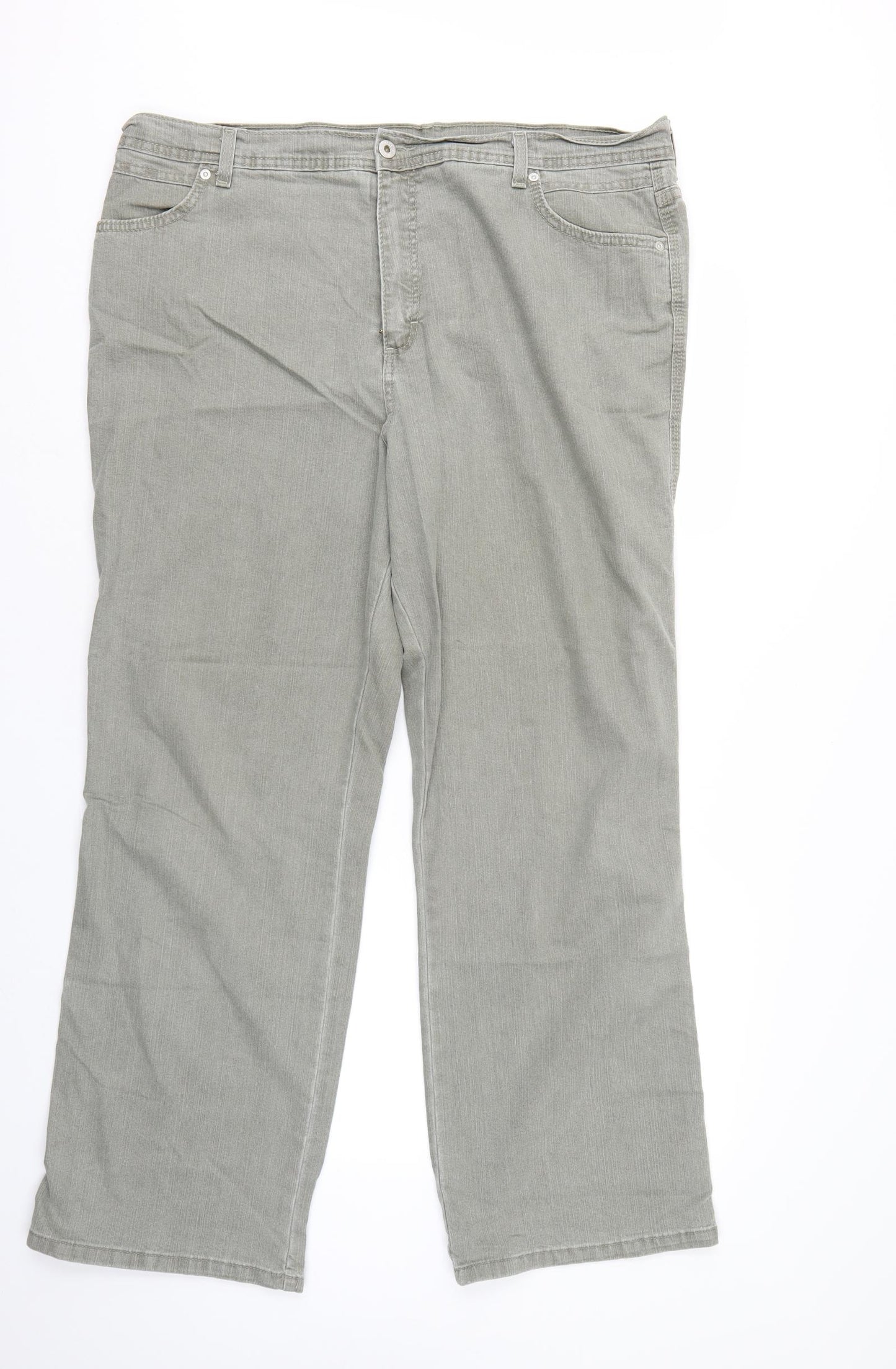 Marks and Spencer Womens Grey   Straight Jeans Size 22 L29 in