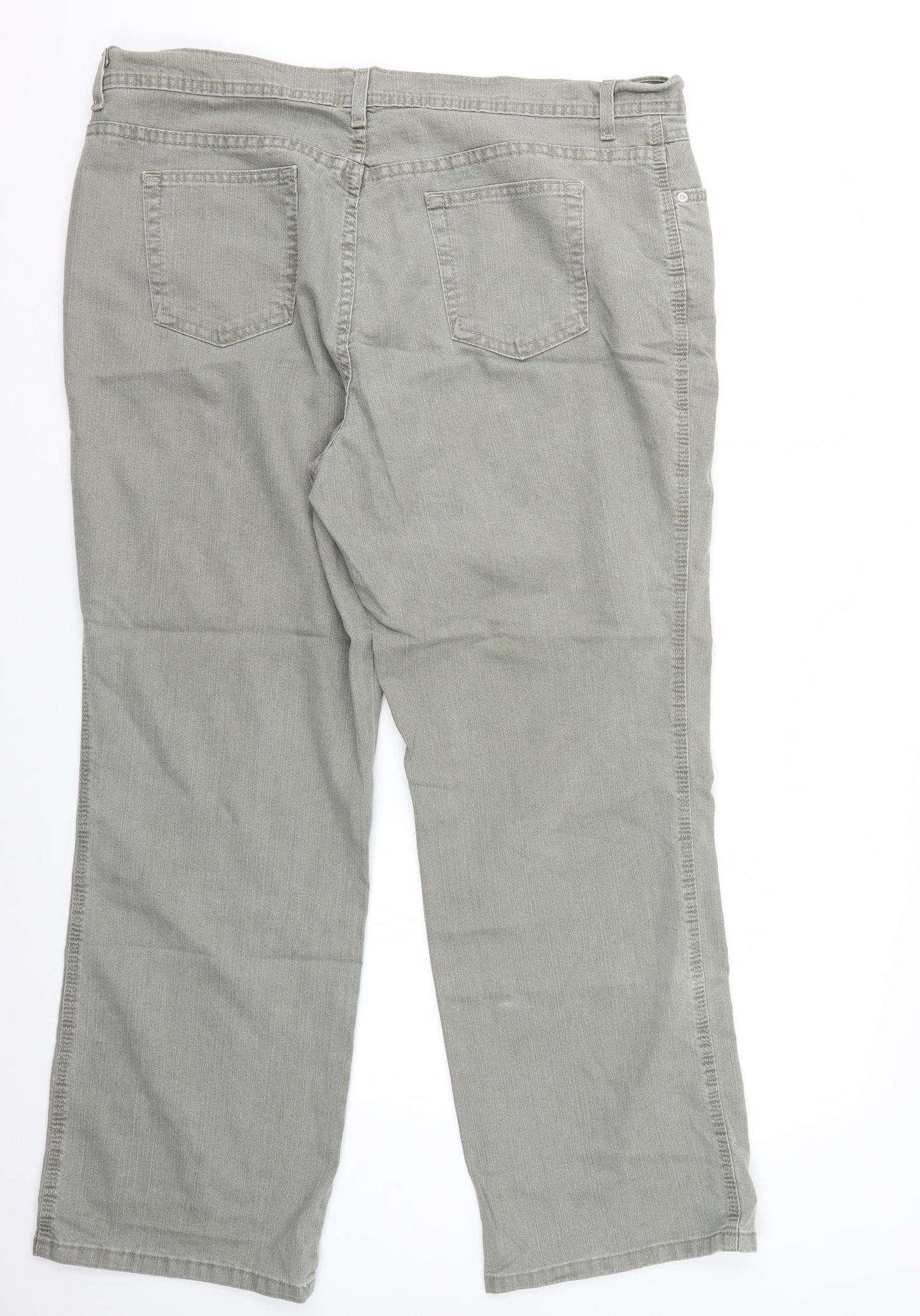 Marks and Spencer Womens Grey   Straight Jeans Size 22 L29 in