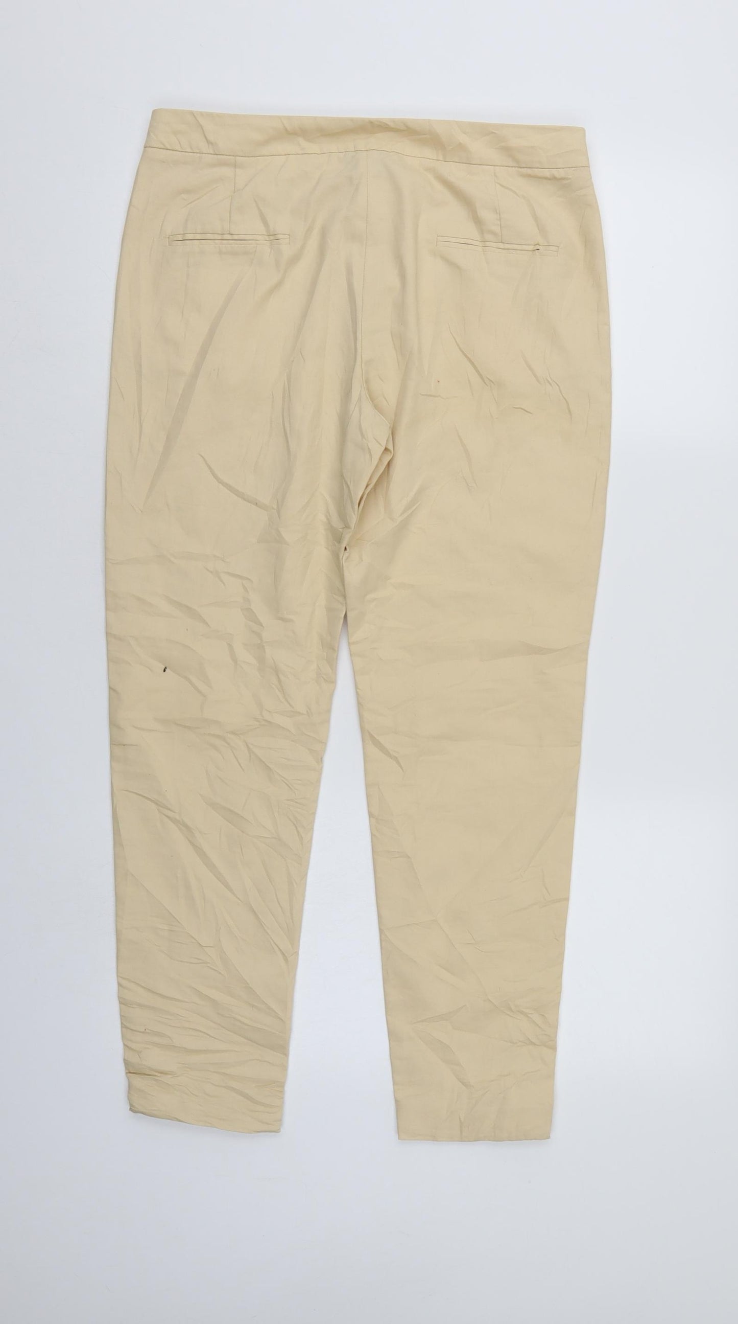 ESMARA Womens Beige   Cropped Trousers Size 12 L25 in