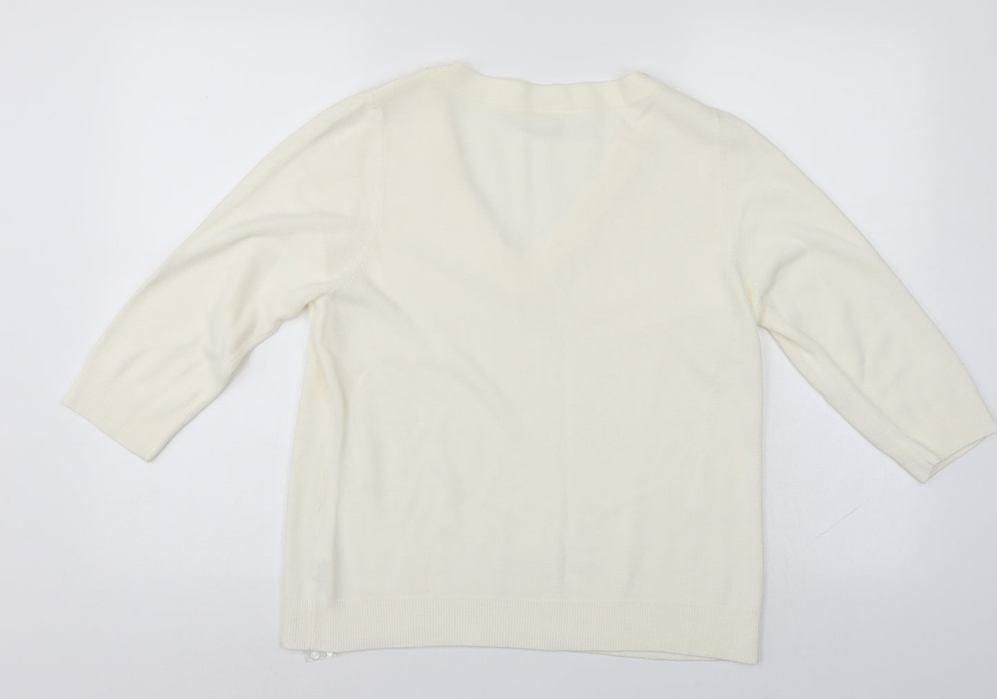 Petite Womens White   Pullover Jumper Size 16