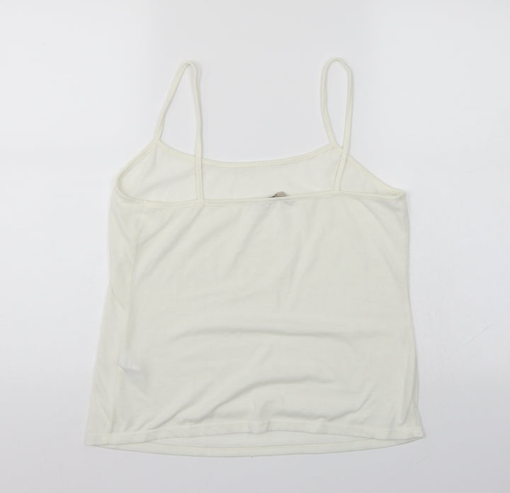 TU Womens White Basic Blouse Size 14