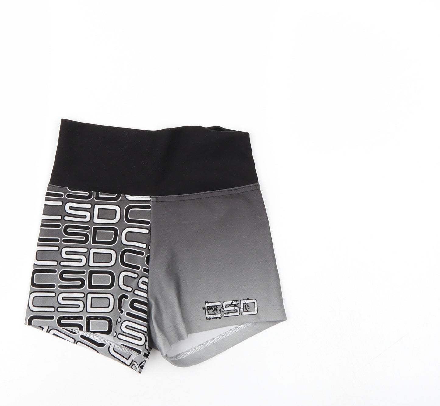 Preworn Womens Grey   Hot Pants Shorts Size 6 - Elastic Waist