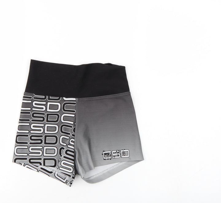 Preworn Womens Grey   Hot Pants Shorts Size 6 - Elastic Waist