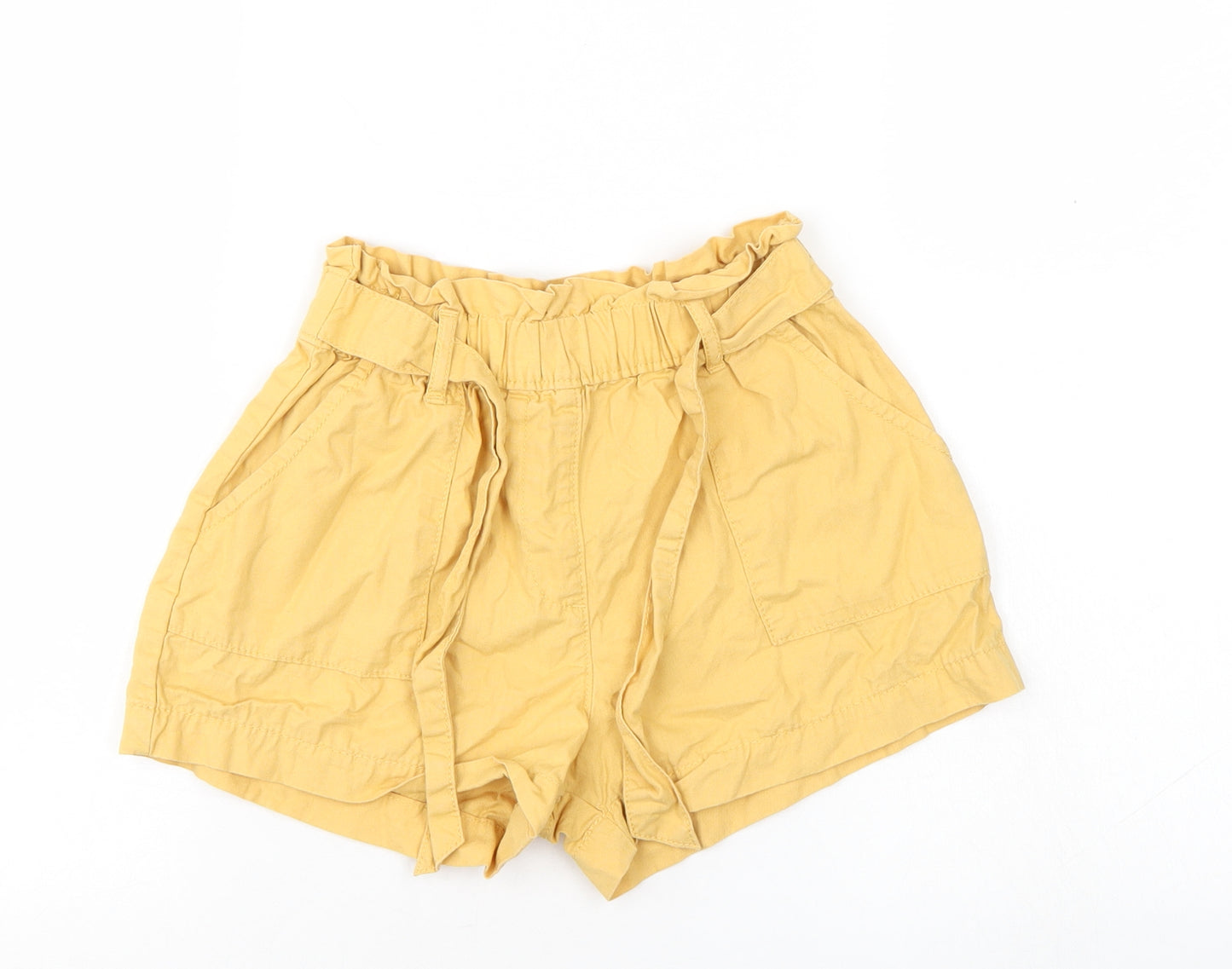 George Girls Yellow   Cargo Shorts Size 7-8 Years
