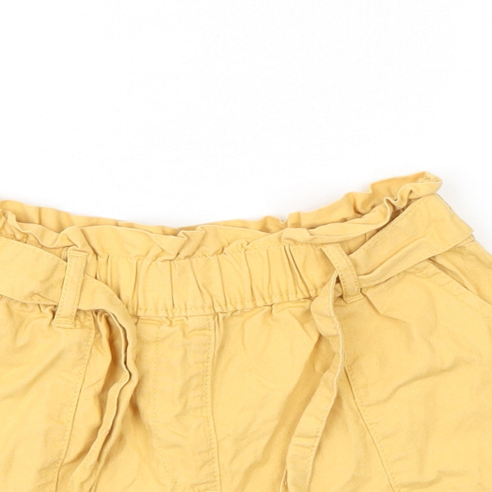 George Girls Yellow   Cargo Shorts Size 7-8 Years