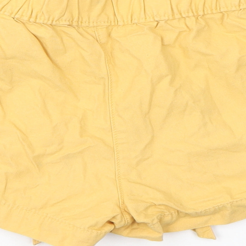 George Girls Yellow   Cargo Shorts Size 7-8 Years