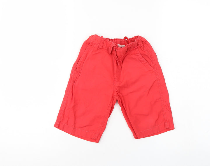 H&M Boys Red   Bermuda Shorts Size 5-6 Years - Elastic Waist