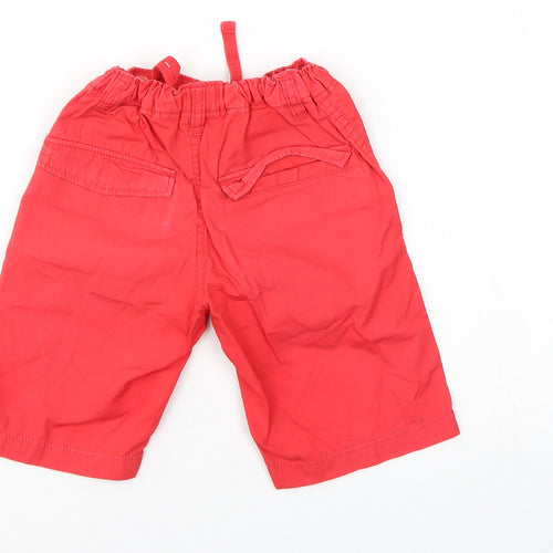 H&M Boys Red   Bermuda Shorts Size 5-6 Years - Elastic Waist