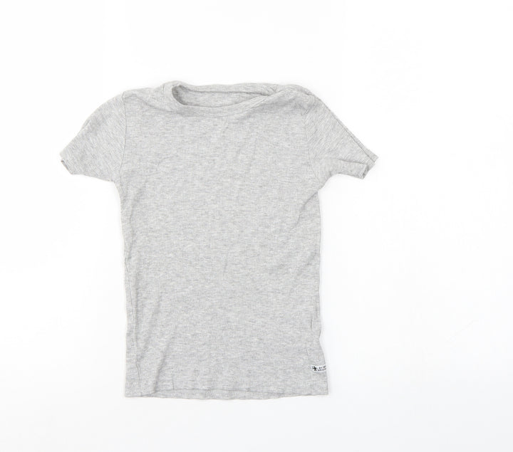 NEXT Girls Grey Basic T-Shirt Size 5-6 Years