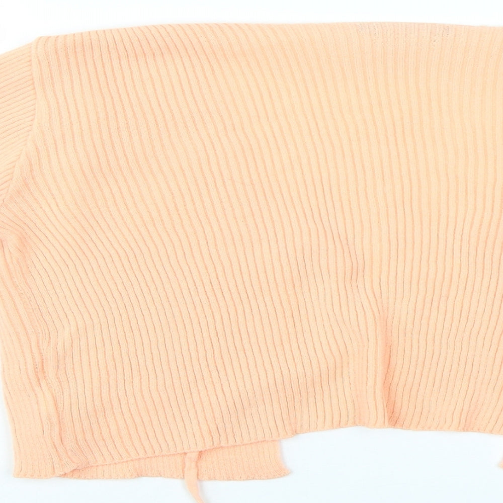 Bohoo Womens Orange   Cardigan Jumper Size S  - cropped