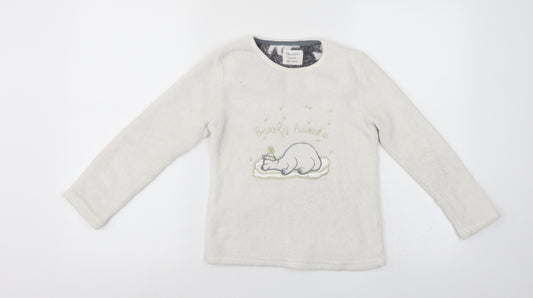 Front view of Primark girls’ white jumper, size 7-8, years