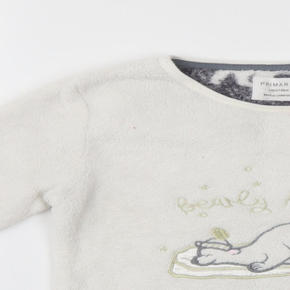 Priark Girls White   Pullover Jumper Size 7-8 Years