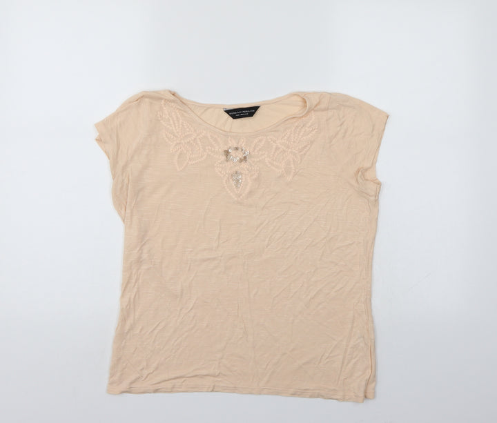Dorothy Perkins Womens Ivory   Basic T-Shirt Size 12