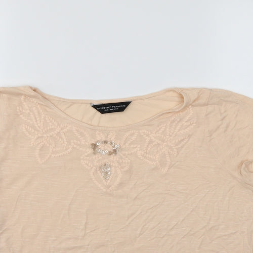 Dorothy Perkins Womens Ivory   Basic T-Shirt Size 12