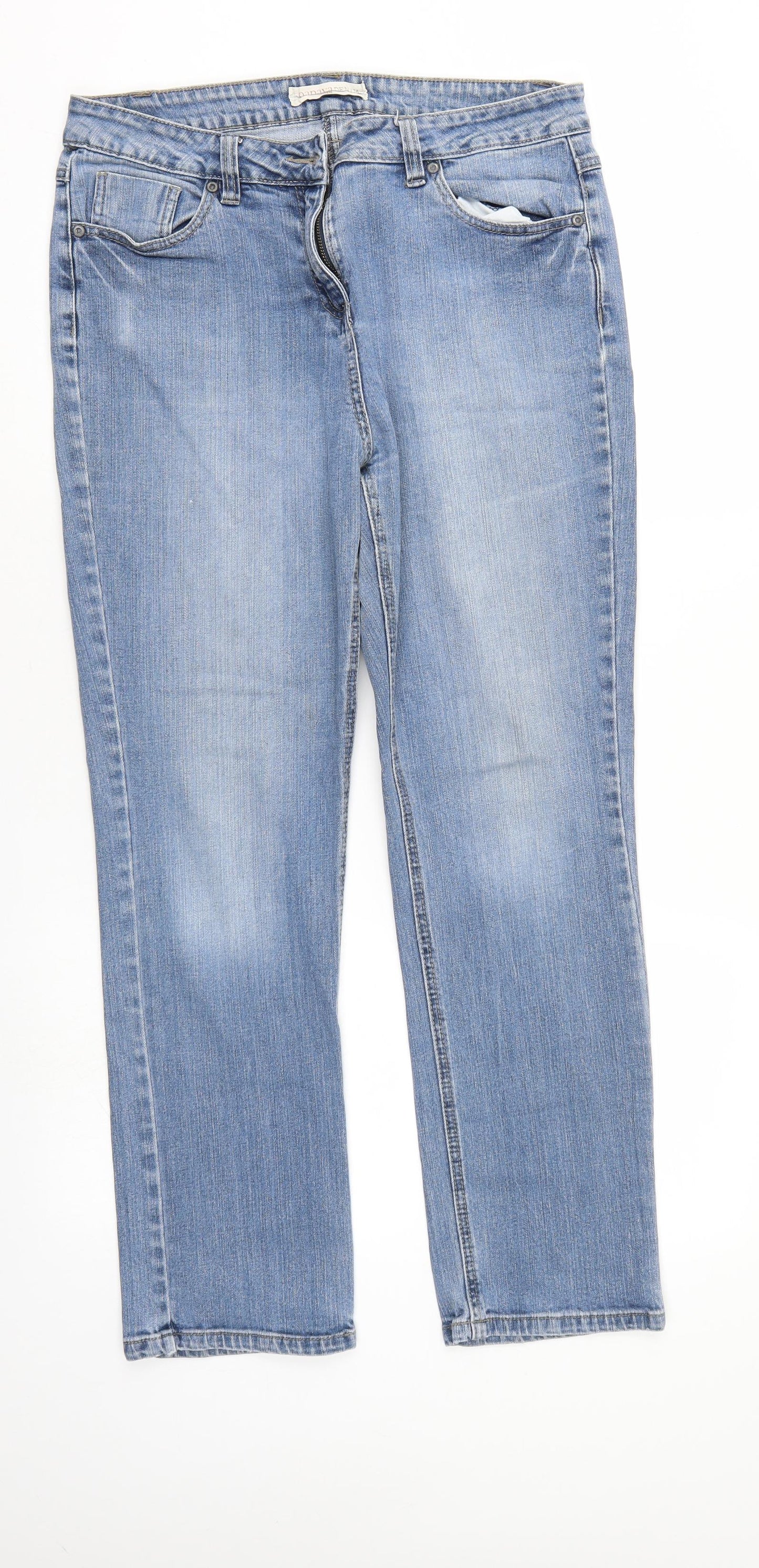 Papaya Womens Blue   Straight Jeans Size 14 L29 in