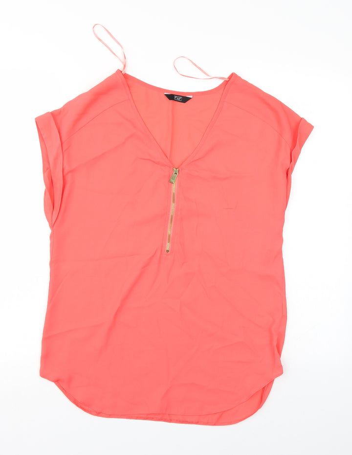 F&F Womens Red Basic Blouse Size 8