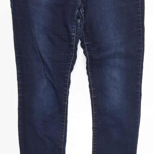 F&F Womens Blue  Denim Skinny Jeans Size 14 L27 in