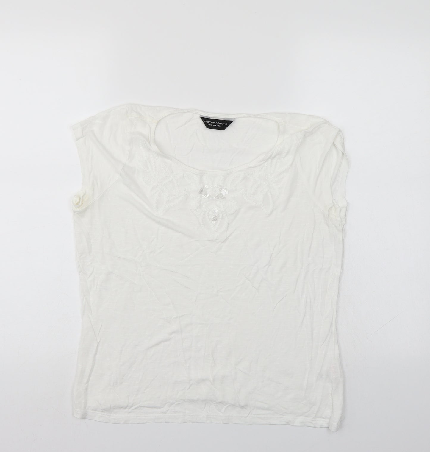 Dorothy Perkins Womens White   Basic T-Shirt Size 12