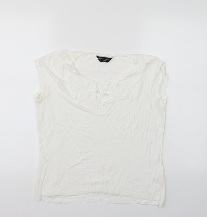 Dorothy Perkins Womens White   Basic T-Shirt Size 12