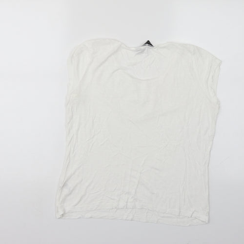 Dorothy Perkins Womens White   Basic T-Shirt Size 12