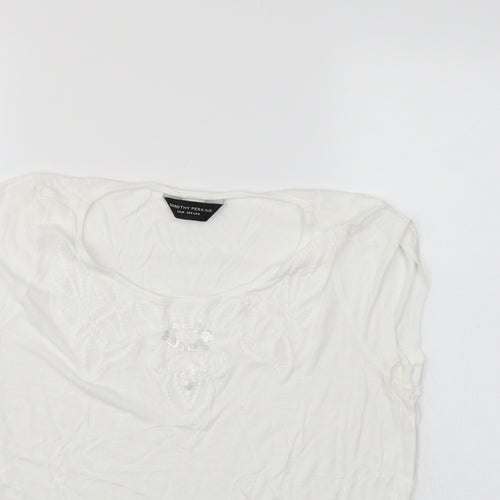Dorothy Perkins Womens White   Basic T-Shirt Size 12