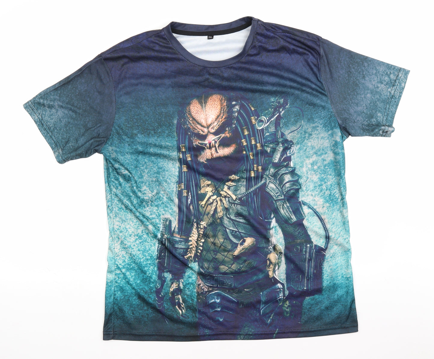 Preworn Mens Blue    T-Shirt Size 3XL  - Predator