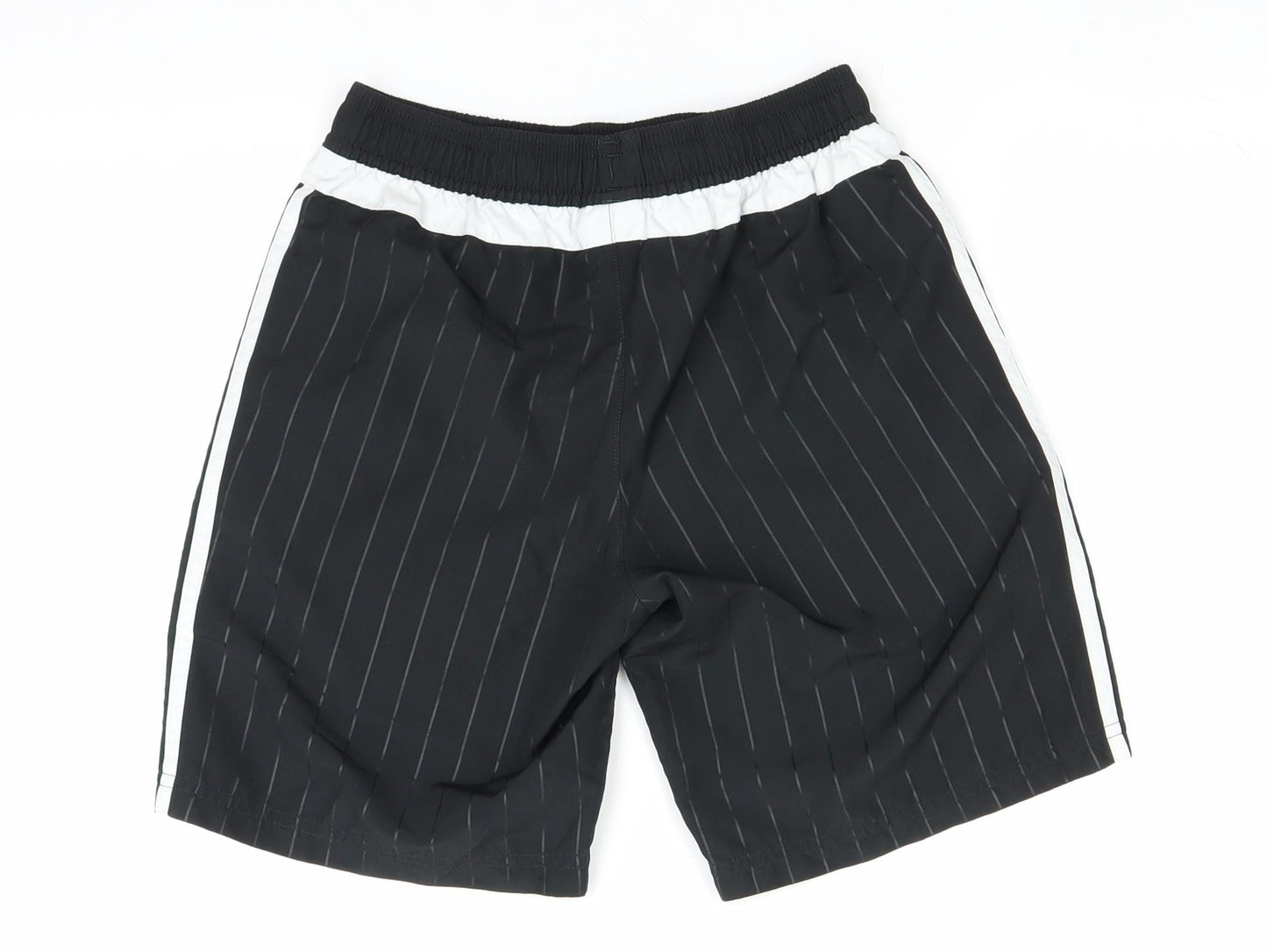 adidas Boys Black Striped  Sweat Shorts Size 11-12 Years