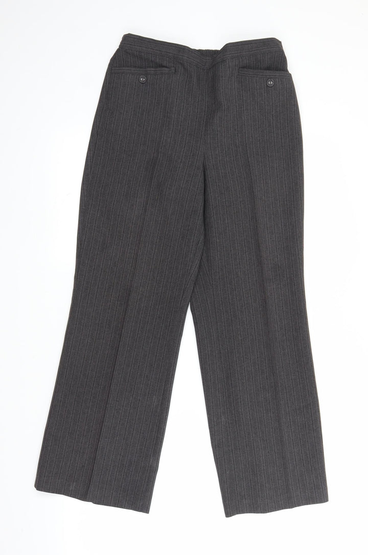 BM Womens Brown Striped Trousers Size 10 L26 in