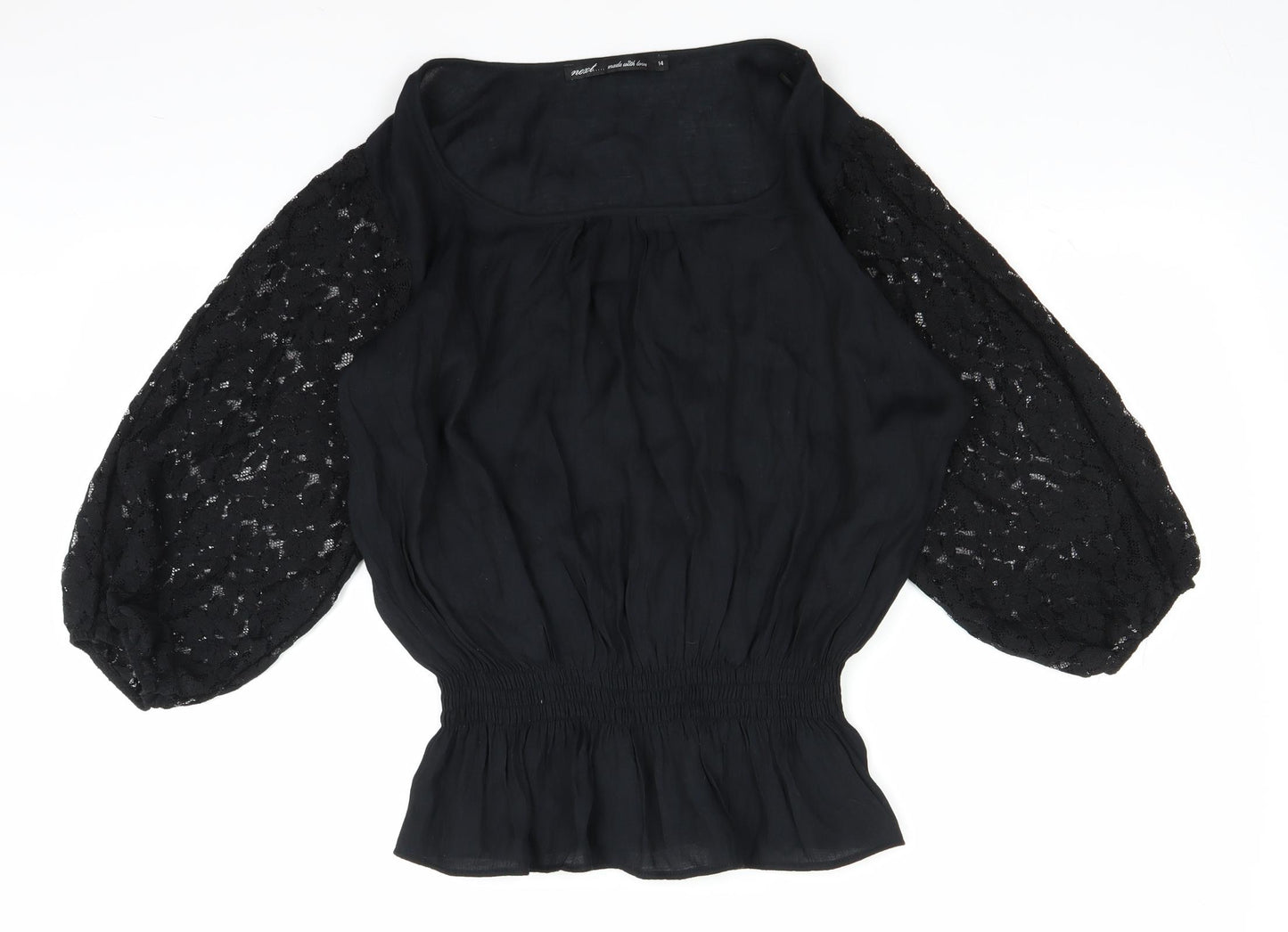 NEXT Womens Black   Basic Blouse Size 14