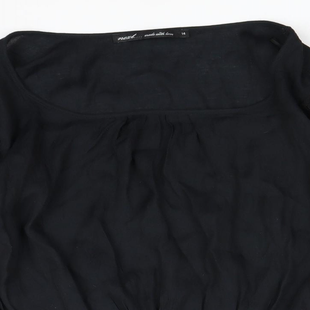 NEXT Womens Black   Basic Blouse Size 14