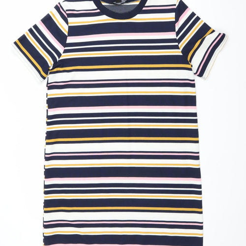 Atmosphere Womens Blue Striped  T-Shirt Dress  Size 12