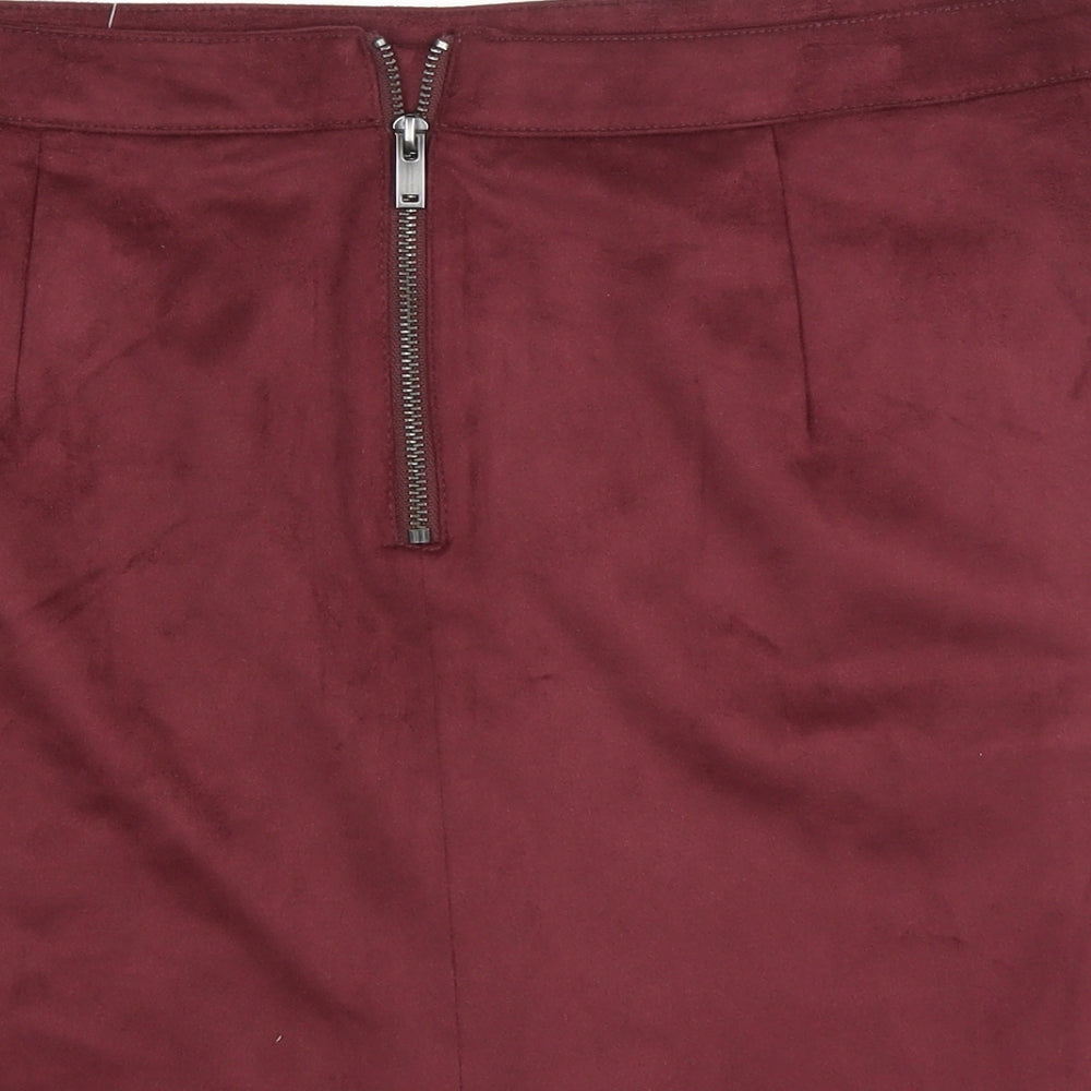 Dorothy Perkins Womens Red   Straight & Pencil Skirt Size 14