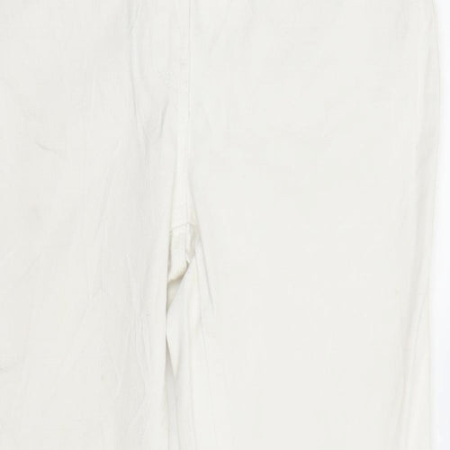 F&F Womens White  Denim Straight Jeans Size 10 L26 in