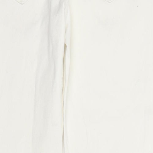 F&F Womens White  Denim Straight Jeans Size 10 L26 in