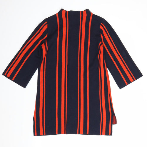 Papaya Womens Blue Striped  Pullover Jumper Size S  - longline