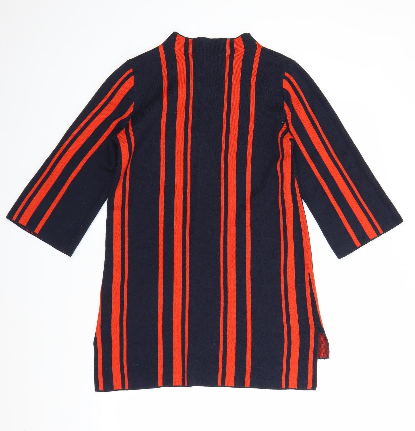 Papaya Womens Blue Striped  Pullover Jumper Size S  - longline