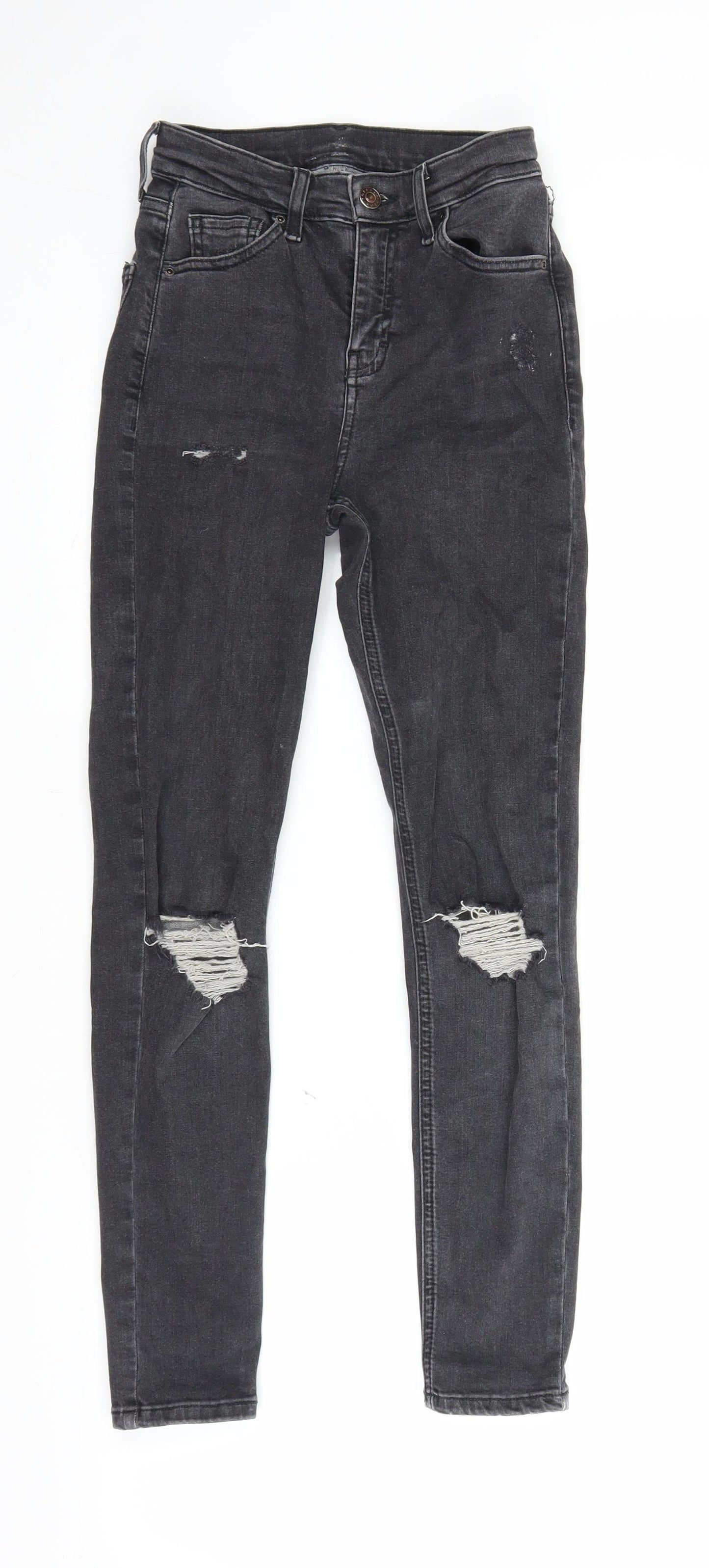 Topshop Womens Grey  Denim Jegging Jeans Size 25 in L25.5 in