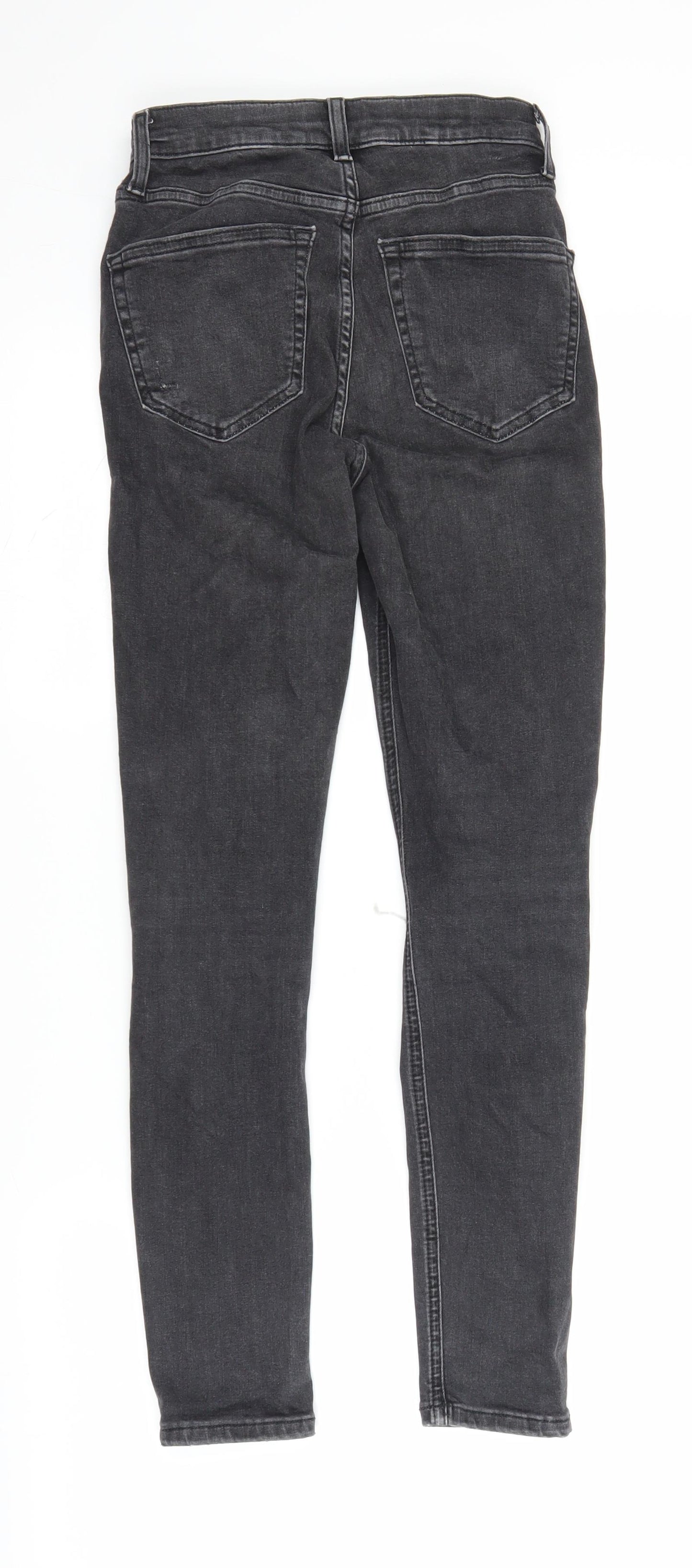 Topshop Womens Grey  Denim Jegging Jeans Size 25 in L25.5 in