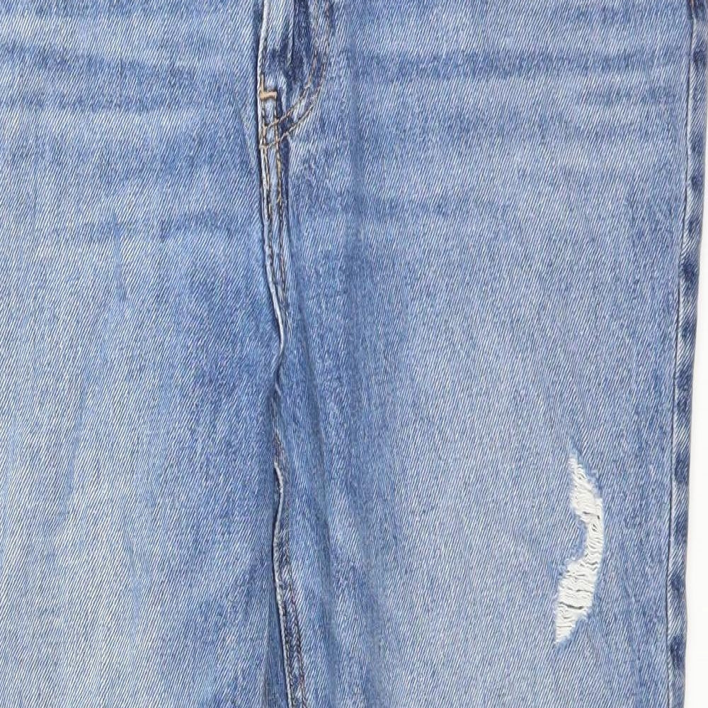 River Island Womens Blue  Denim Straight Jeans Size 14 L26 in