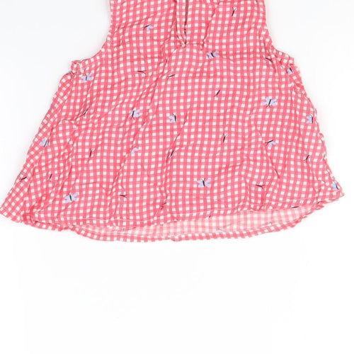 George Girls Red Plaid  Basic Tank Size 12 Months