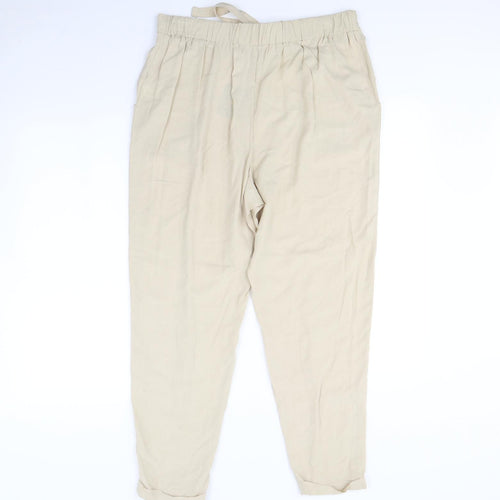 Atmosphere Womens Beige   Trousers  Size 14 L30 in