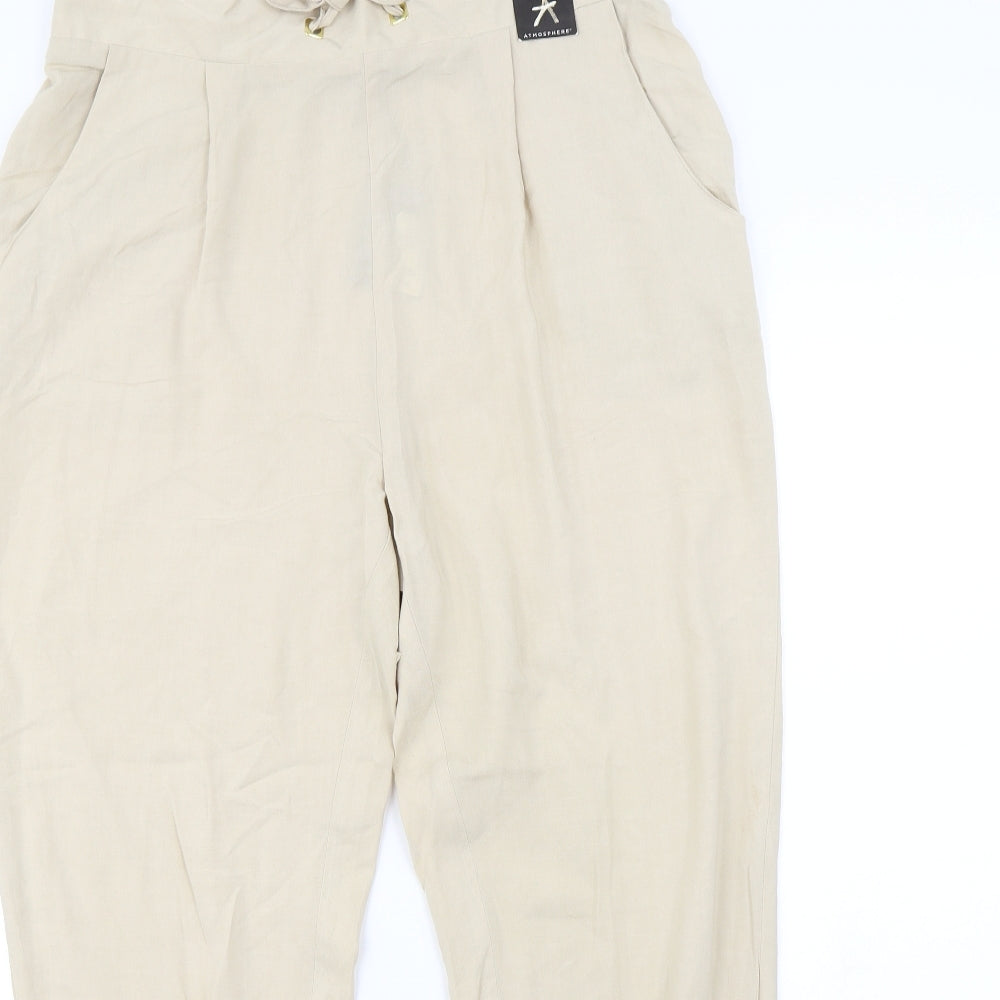 Atmosphere Womens Beige   Trousers  Size 14 L30 in
