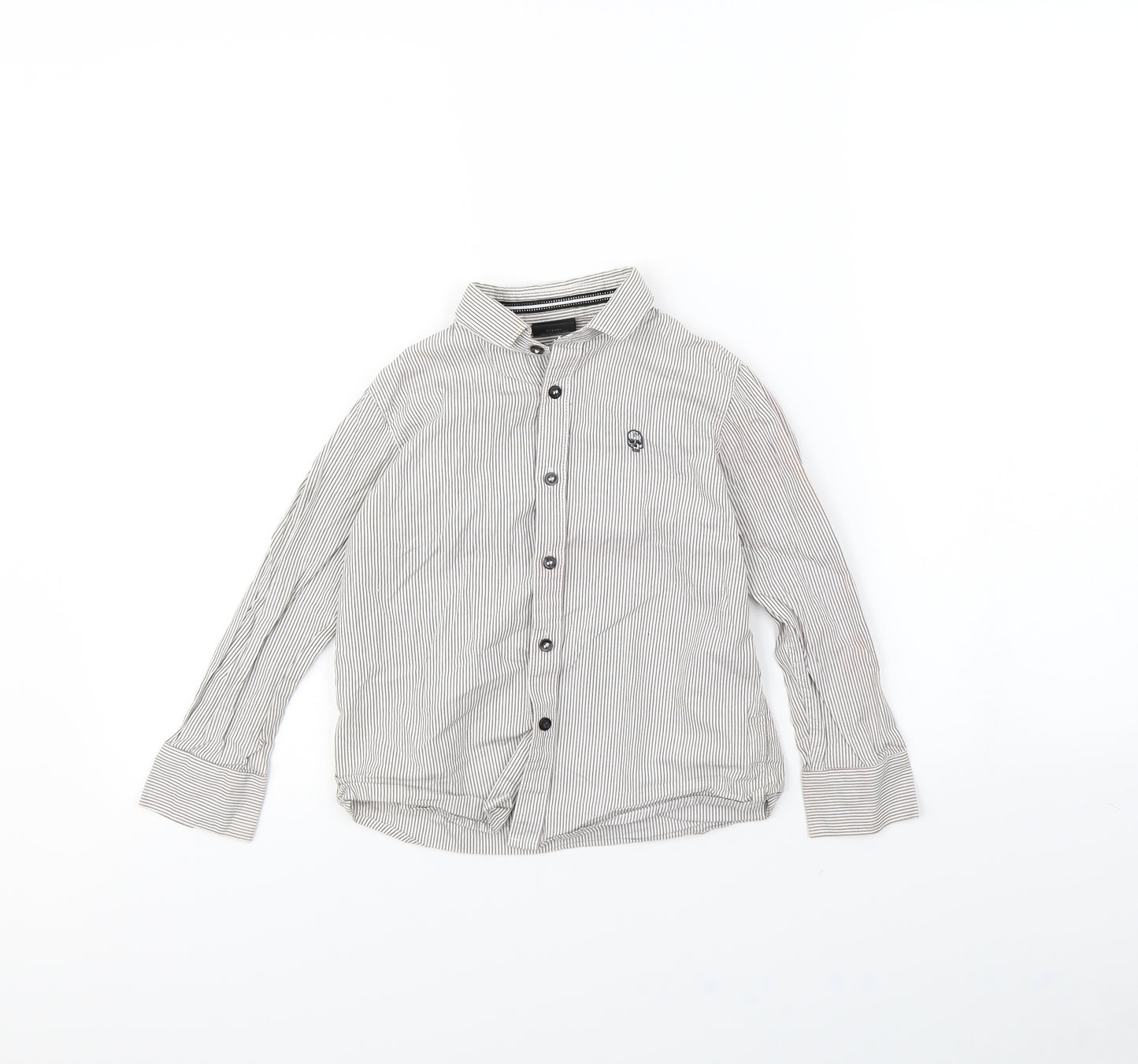 NEXT Boys White Striped  Basic Button-Up Size 5 Years