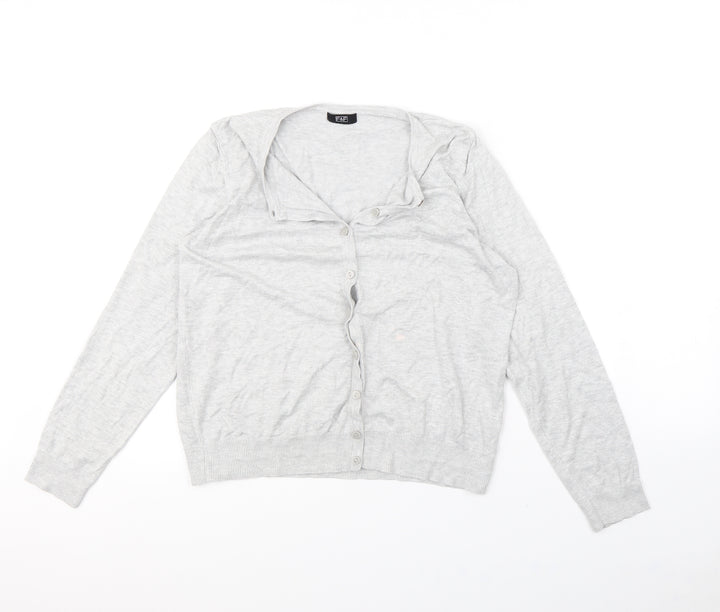 F&F Womens Grey   Cardigan Jumper Size 16