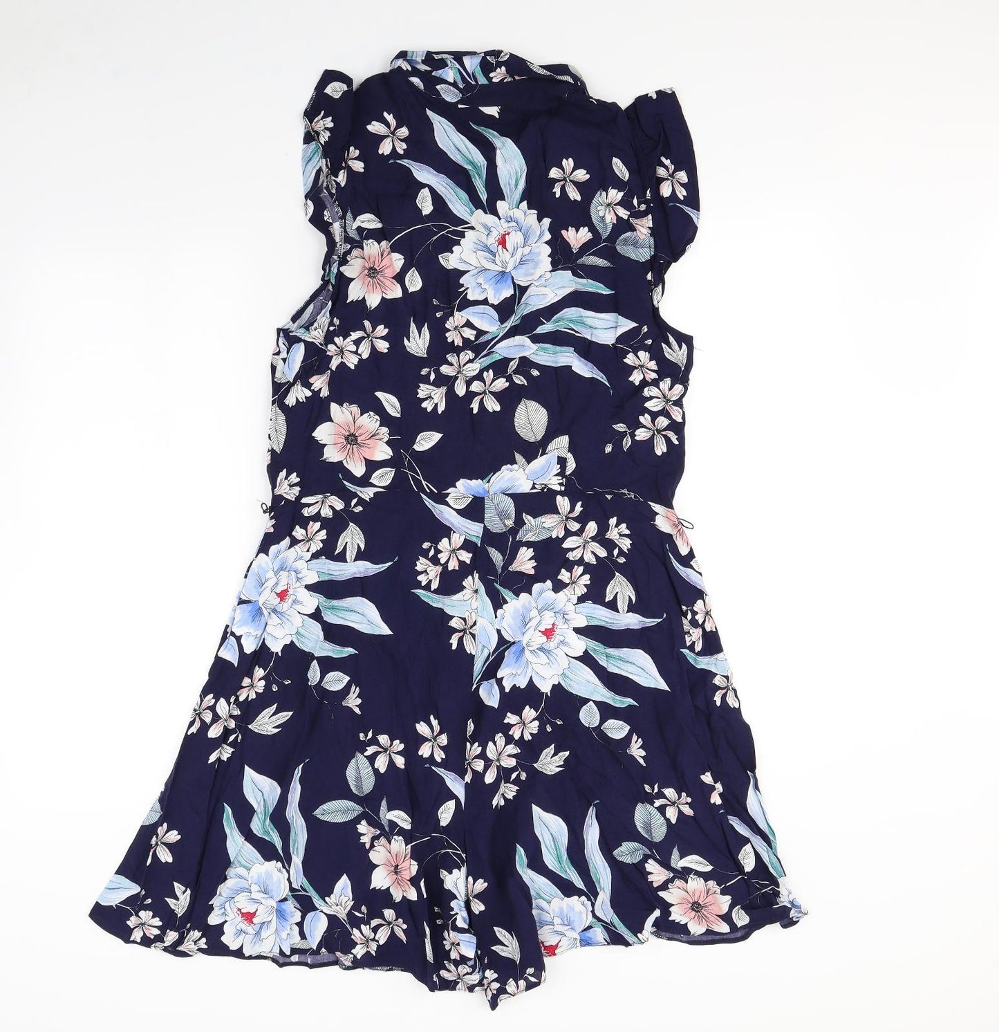 F&F` Womens Blue Floral  Playsuit One-Piece Size 16 L3 in